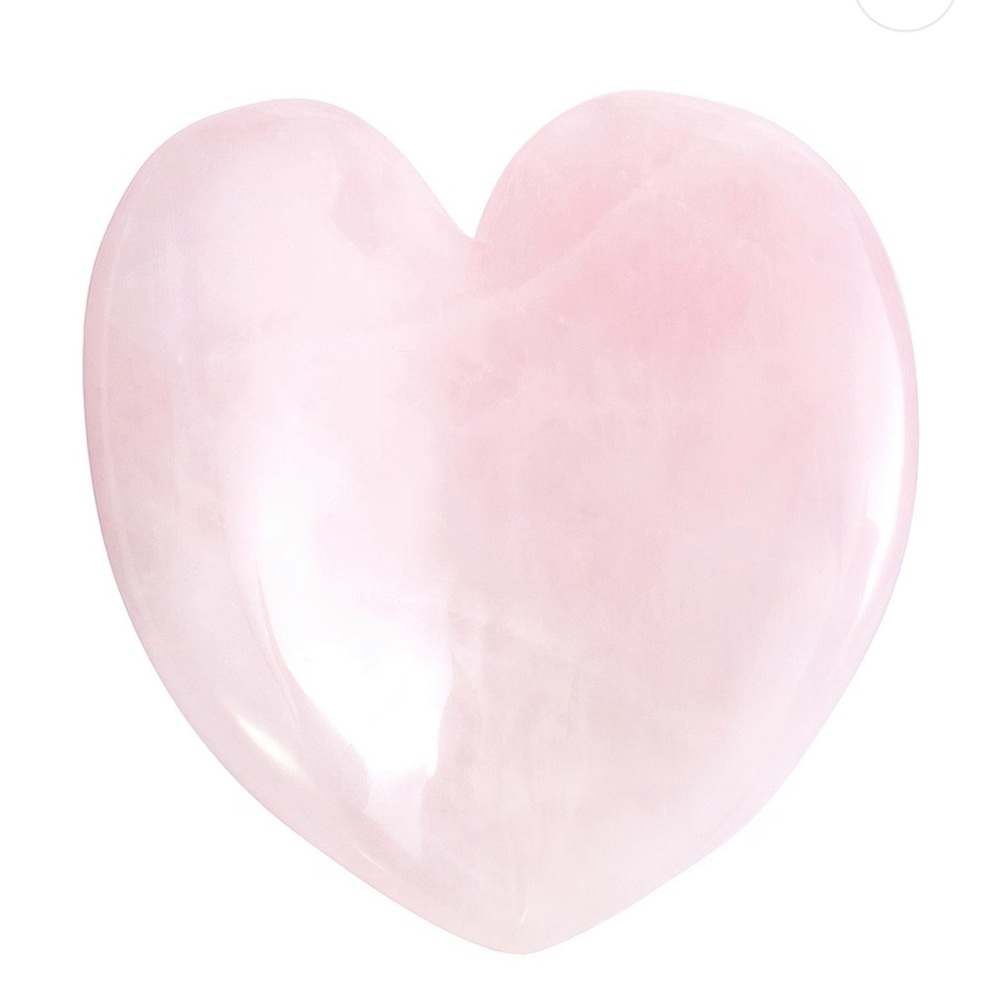 KORA Organics Rose Quartz Heart Facial Sculptor Pink Heart-Shaped Stone, New - Picture 2 of 16